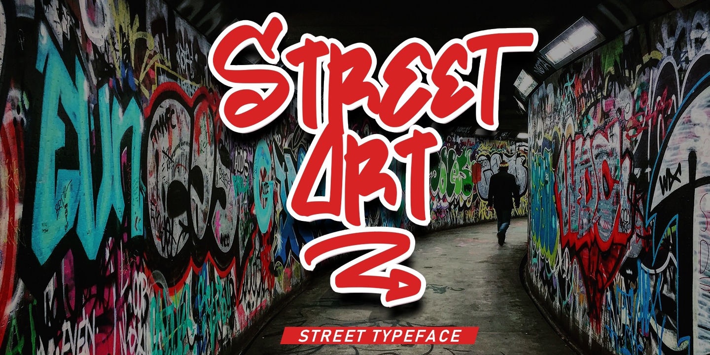 Пример шрифта Street Art